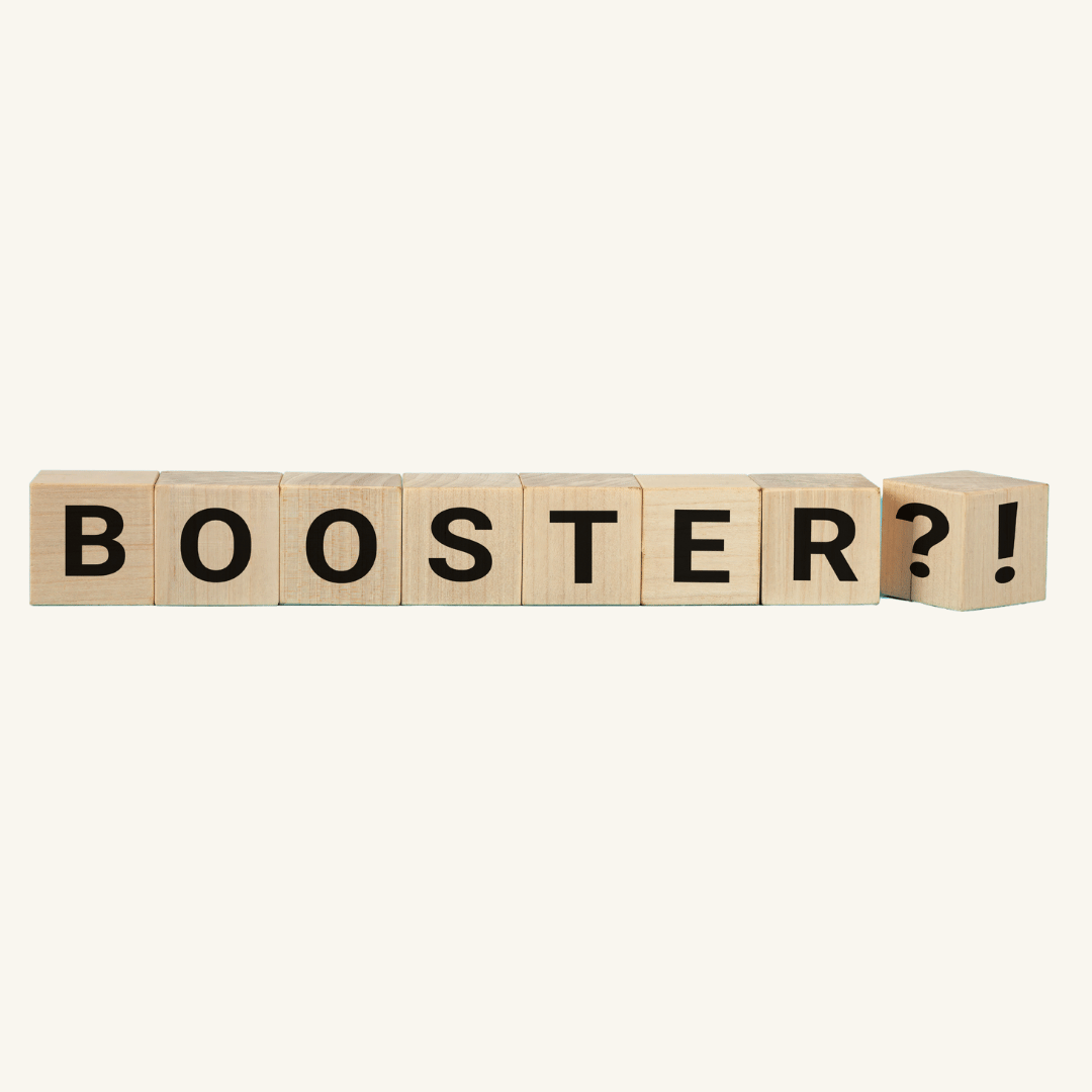 letters saying booster?!