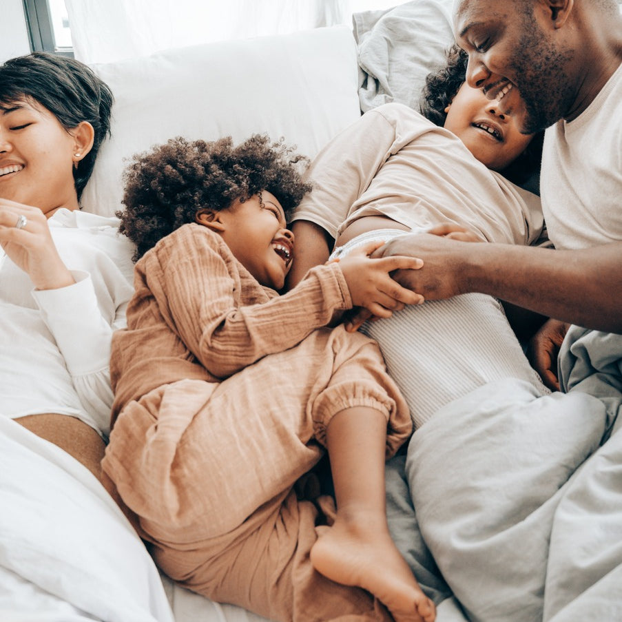 an happy family under the magic of Wellmush natural functional mushrooms supplements