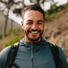smily man in the nature